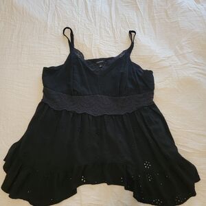 Torrid Black Lace Detail Top